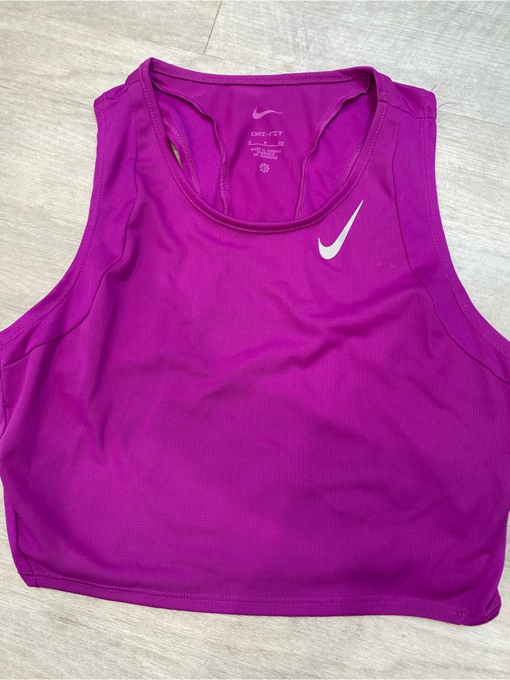 Nike Women’s Dri-FIT Bright Magenta Tank with White Swoosh